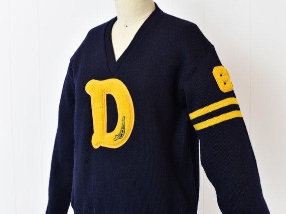 1950s Letterman Swimming Team Sweater Number 69 - image 5