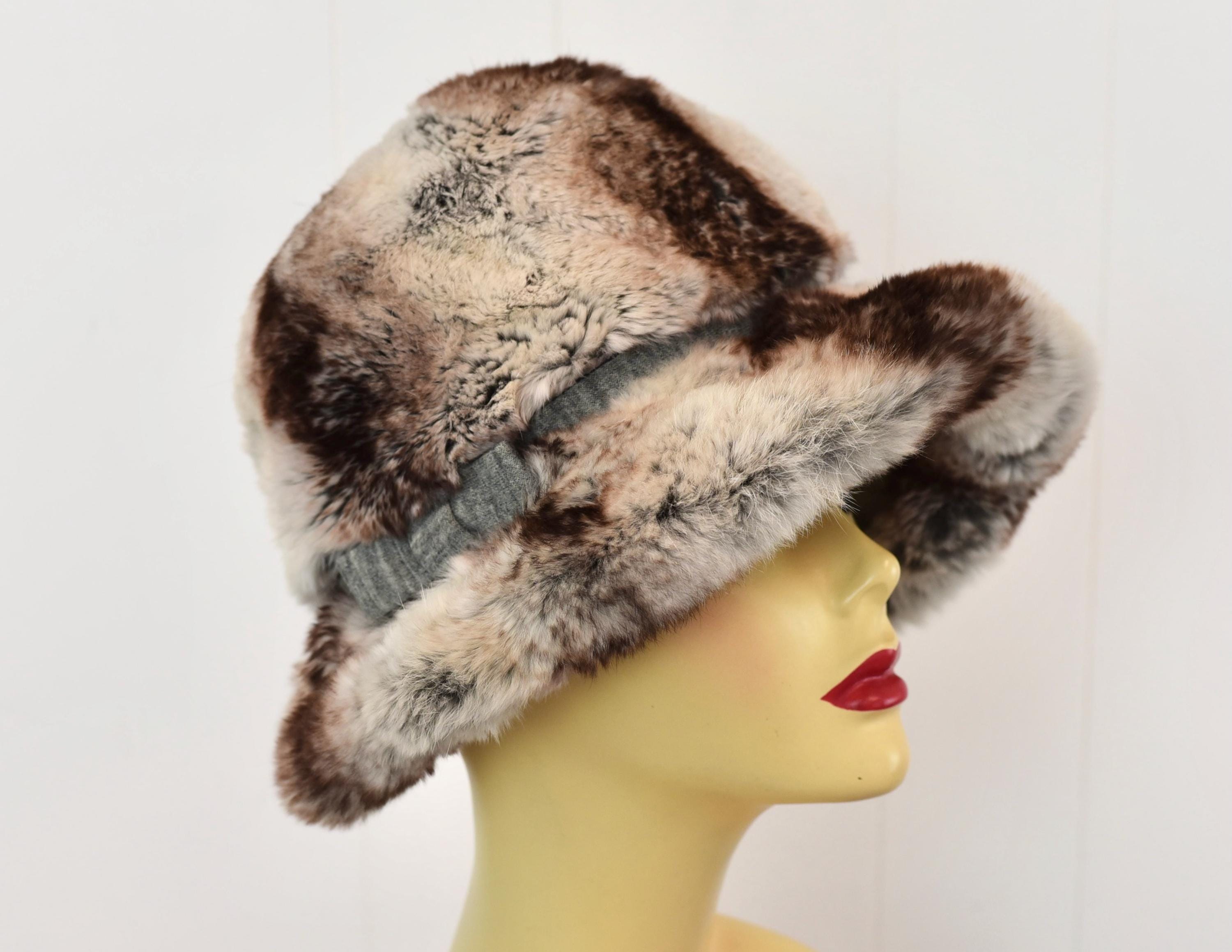 1960s Christian Dior Chapeaux Rabbit Fur Gray Bow Hat - Etsy display picture 1