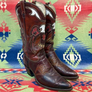 Vintage Eagle Cowboy Boots - Etsy