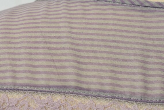 1980s does 1920s Albert Nipon Purple Striped Shee… - image 10