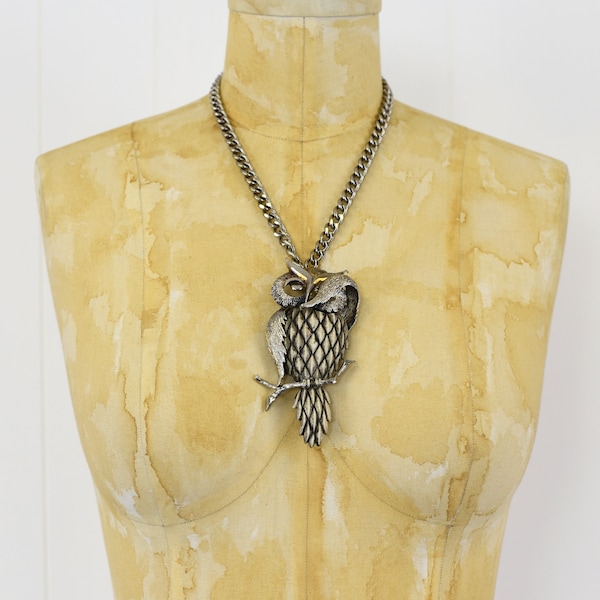 1970s Razza Owl Necklace
