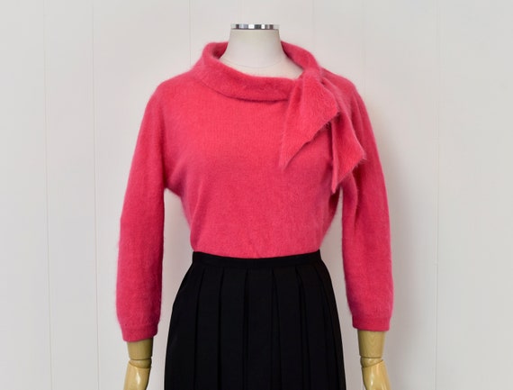 1950s/1960s Hot Pink Barbie Angora Wool Darlene B… - image 1