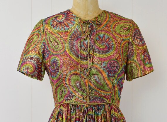 1960s Orange & Gold Mollie Parnis Set