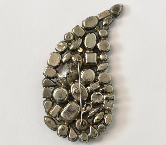 1970s Kenneth Jay Lane Large Multicolored Rhinest… - image 4