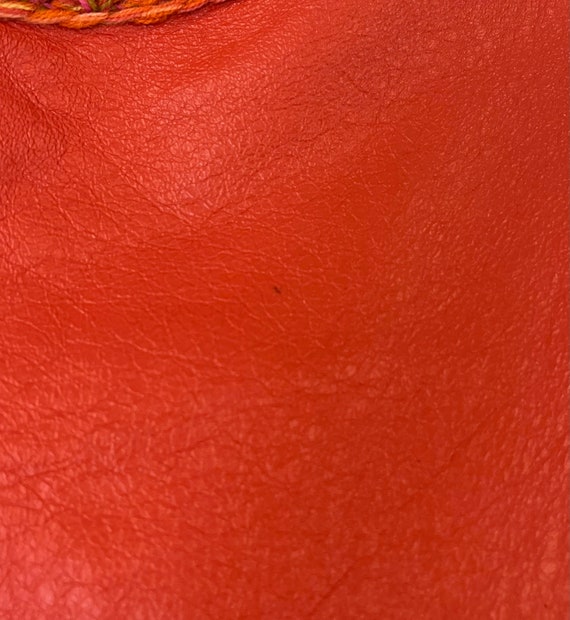 1960s Bonnie Cashin Sills Orange Coral Leather Wo… - image 9