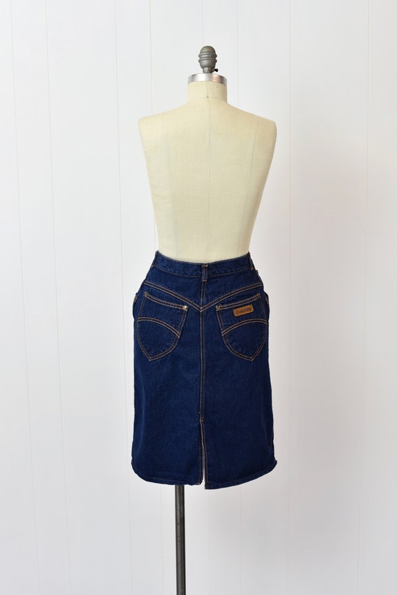 1980s/1990s Gitano Blue Denim Skirt - image 7