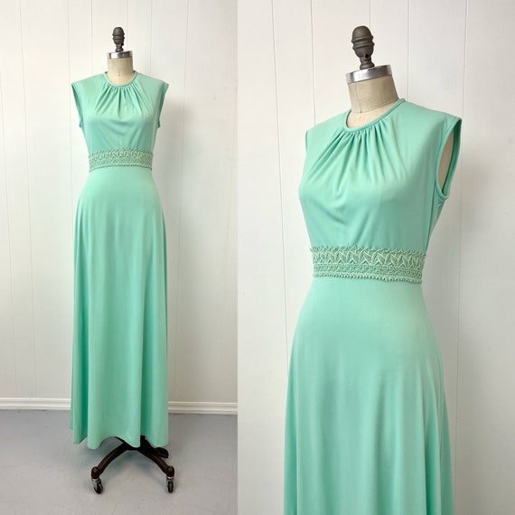 chinese dress ladies Mint Beaded Lace Pencil Dress S main image 0