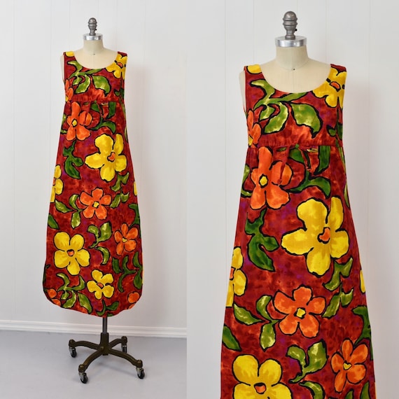 Robe Hawaïenne Originale Hilo Hattie - Taille 4, Imprimé Floral, Occasion Très Bon état