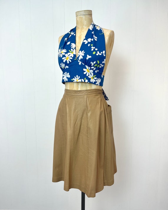 RARE 1960s Bonnie Cashin Sills Brown Leather Skirt - image 3