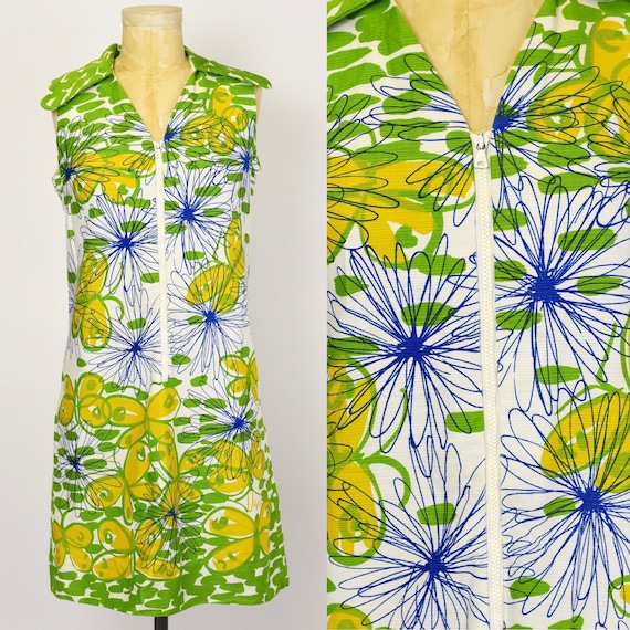 1960's Vera Butterfly Shift Dress