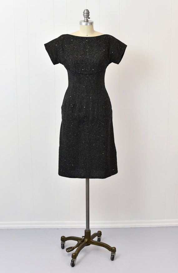 1950s Jerry Gilden Black Rhinestone Cocktail Wigg… - image 9