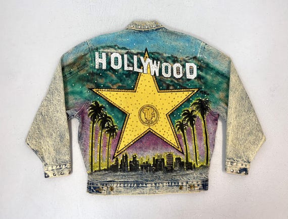 Tony Alamo トニーアラモ ハリウッド　デニムジャケット 1987 Tony Alamo of Nashville Hollywood Hand Painted Swarovski