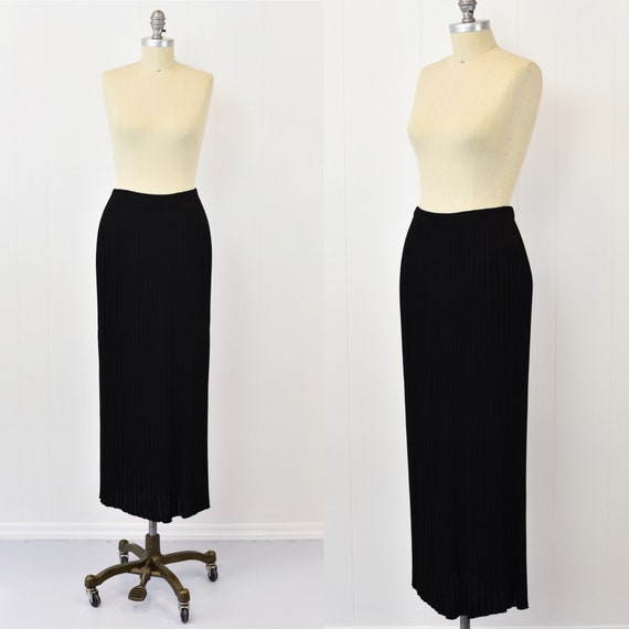 1980's Missoni Pleated Black Skirt