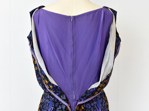 1950s/1960s Guy Laroche Silk Floral & Bird Print … - image 10