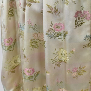 1960s Green Pink Floral Brocade Party Dress image 9