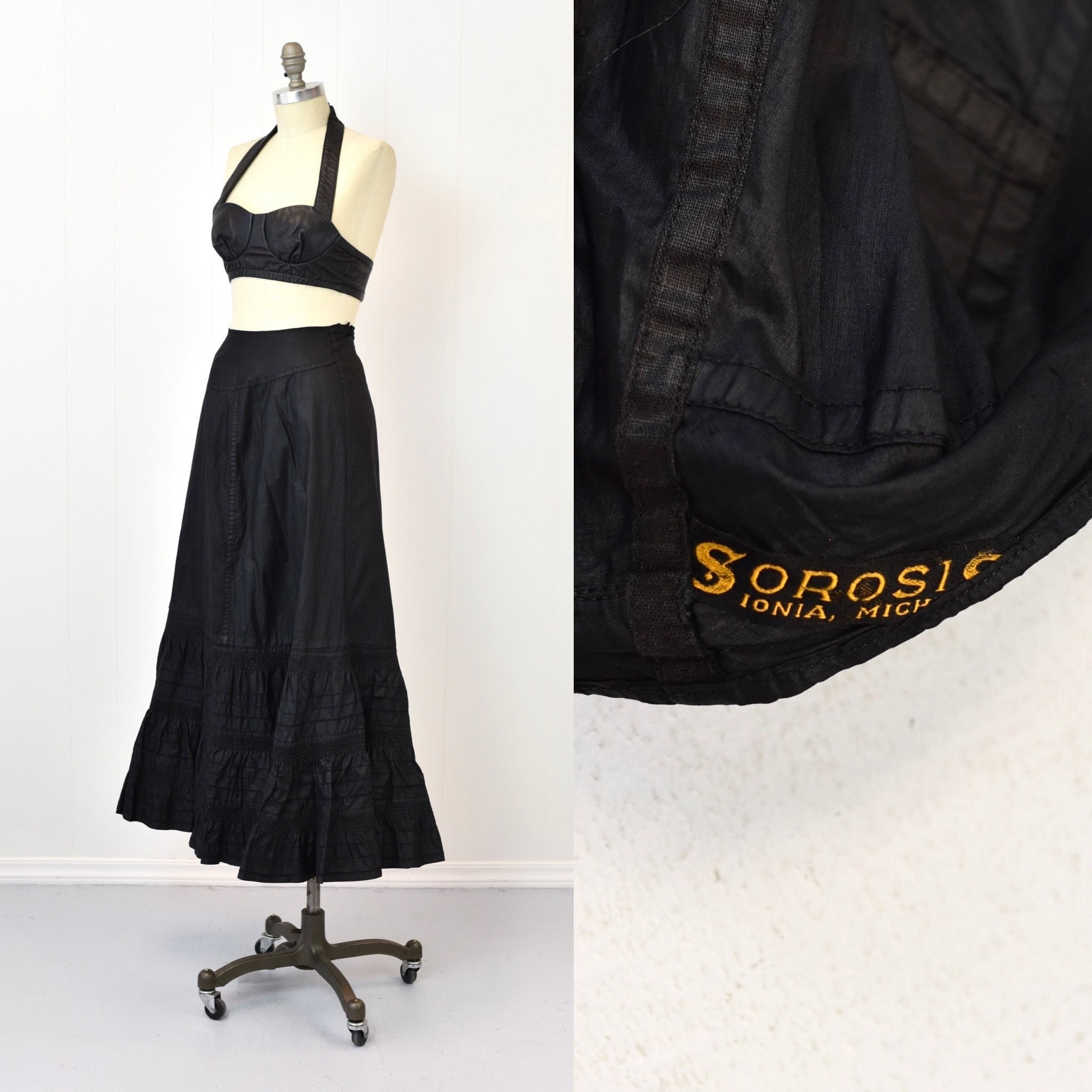 black women petticoat dress 1800 1800s SIZE:XXS