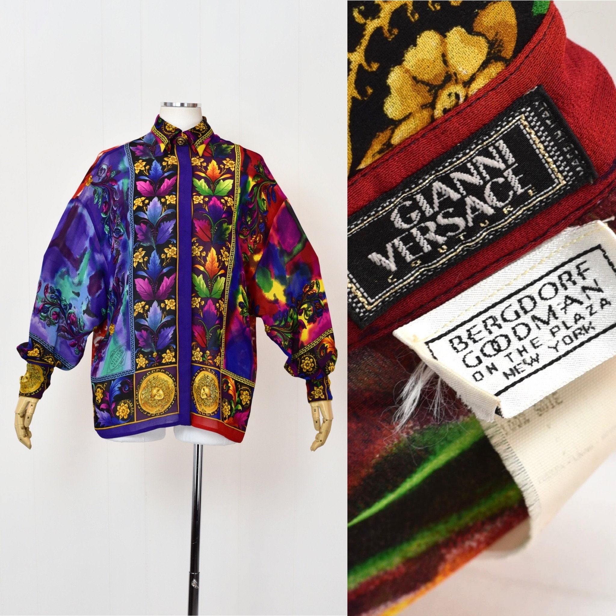 VERSACE Printed silk shirt · VERGLE