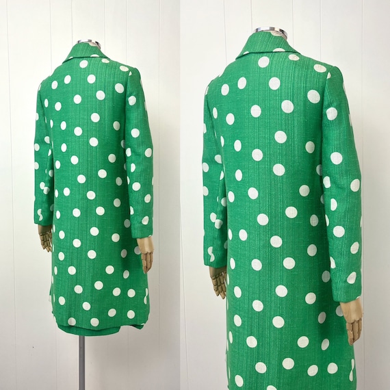 1960s Green White Polka Dot Loom and Needle Lexin… - image 5