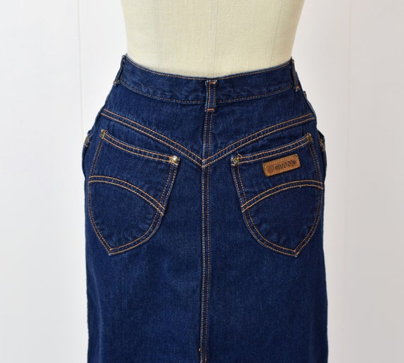 1980s/1990s Gitano Blue Denim Skirt - image 8