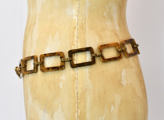 1960s/1970s Marbled Bakelite Rectangular Linked B… - image 3