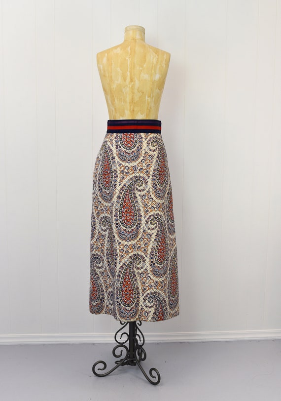 1970s Morton Myles Paisley Maxi Skirt - image 6