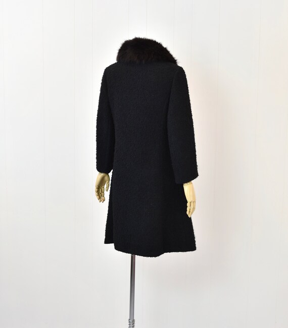 1960s/1970s Black Brown Fur Collar Mansfield Orig… - image 8