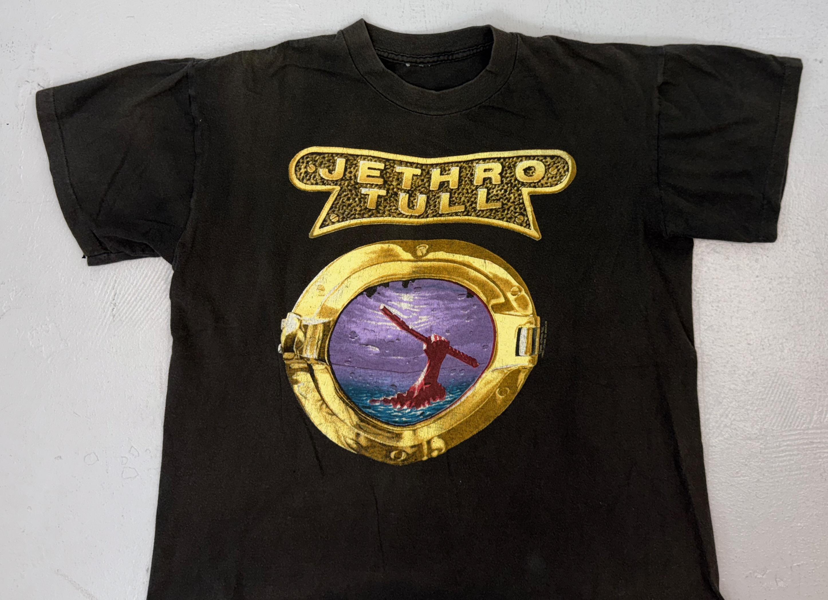 1989 Jethro Tull Rock Island World Tour Black Cotton Double Sided