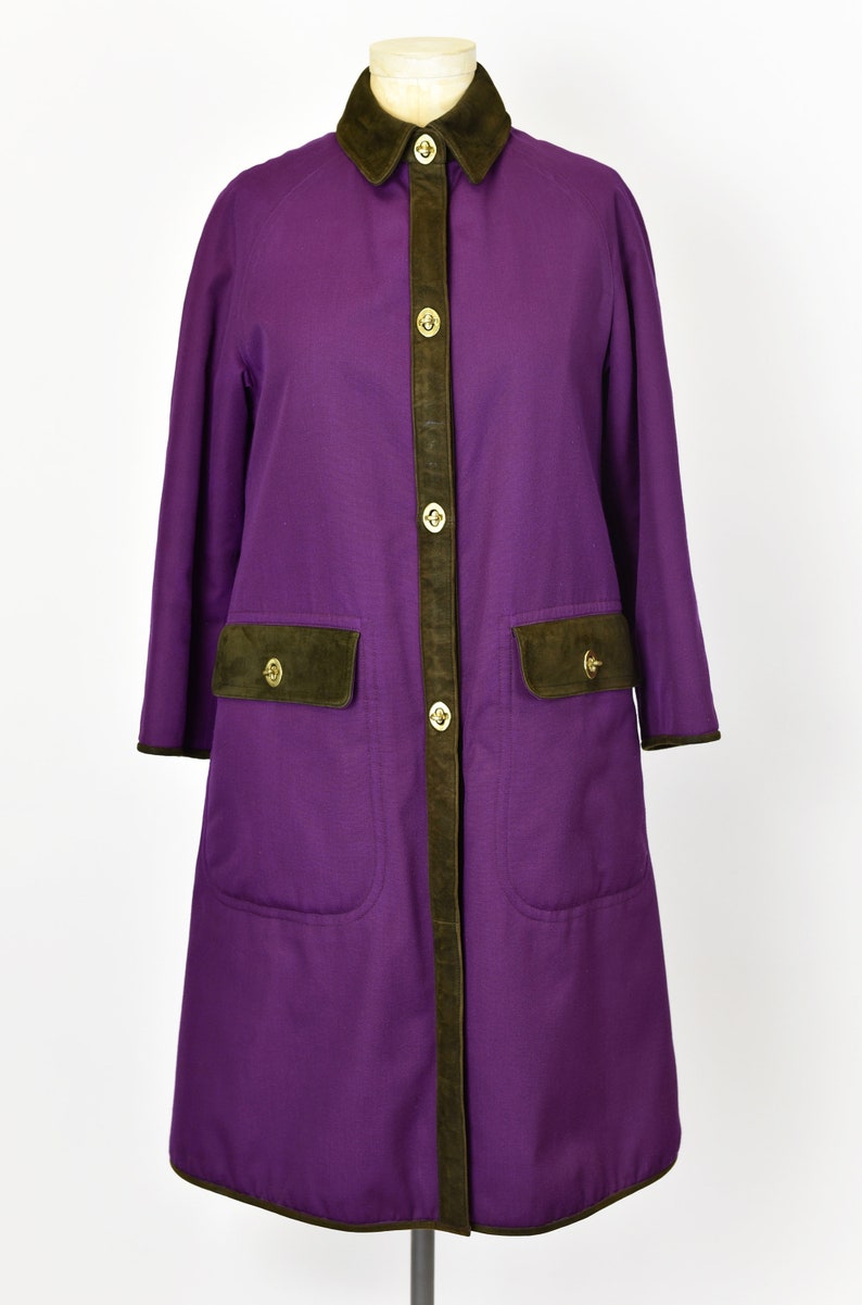 1960's Sills by Bonnie Cashin Purple Coat image 2