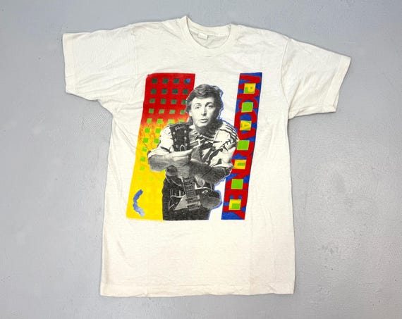 1989/1990 Paul Mccartney World Tour White Screen Stars Short