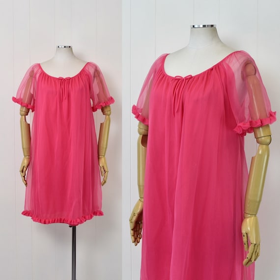 1960s/1970s Hot Shocking Schiaparelli Pink Nylon S