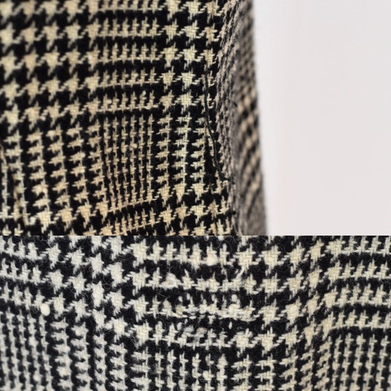 1960s Houndstooth Print Sloat & Co Wool Mod Shift… - image 10