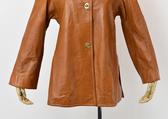 1960s Bonnie Cashin Sills Brown Leather Jacket Co… - image 3