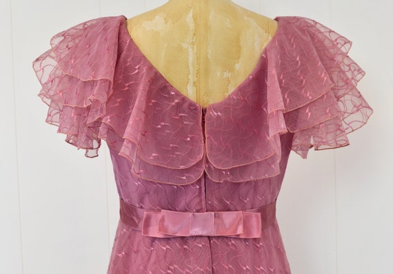 1970s Ruffle Tulle Purple Daphne Rose JC Penney P… - image 7