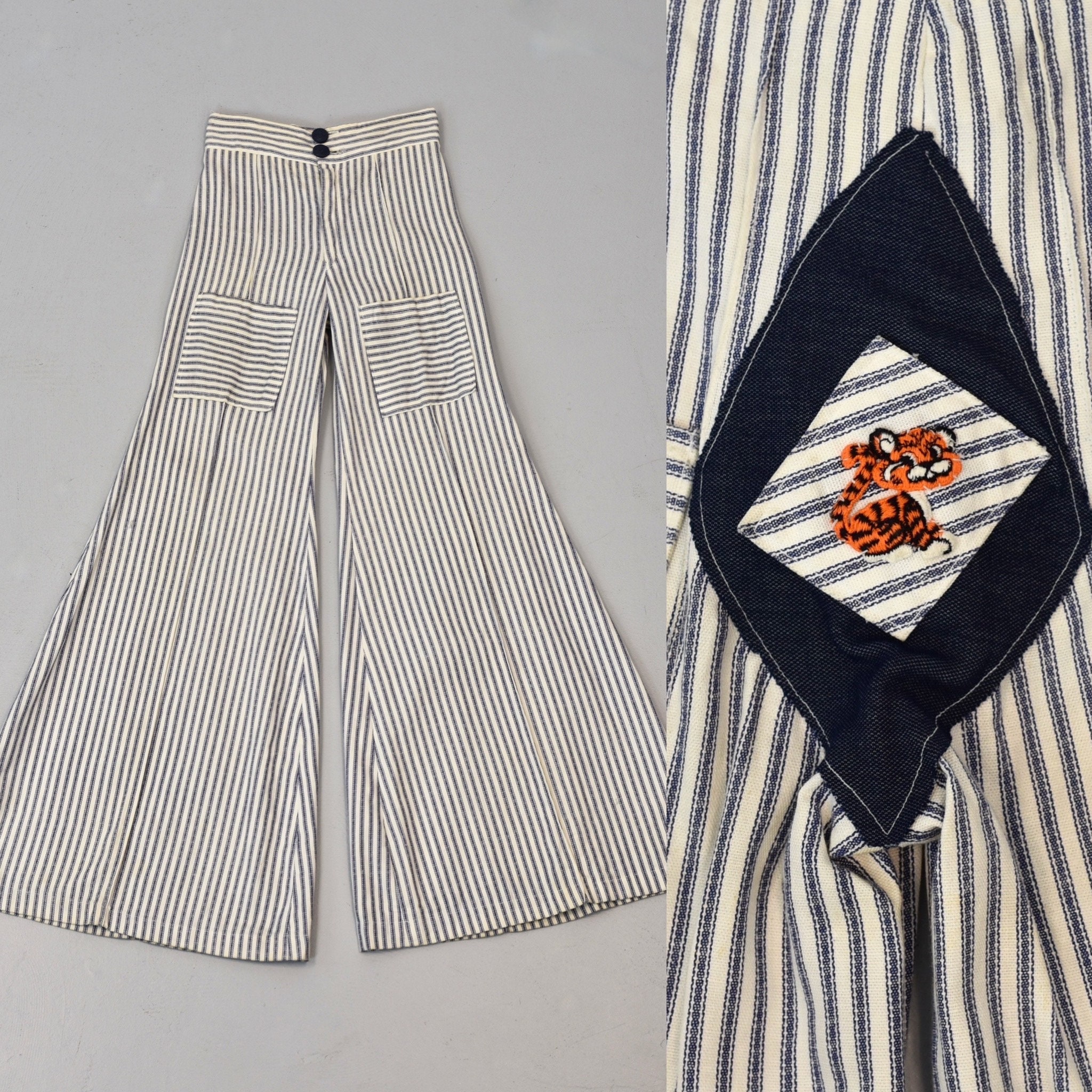 70s Striped Pants - Etsy