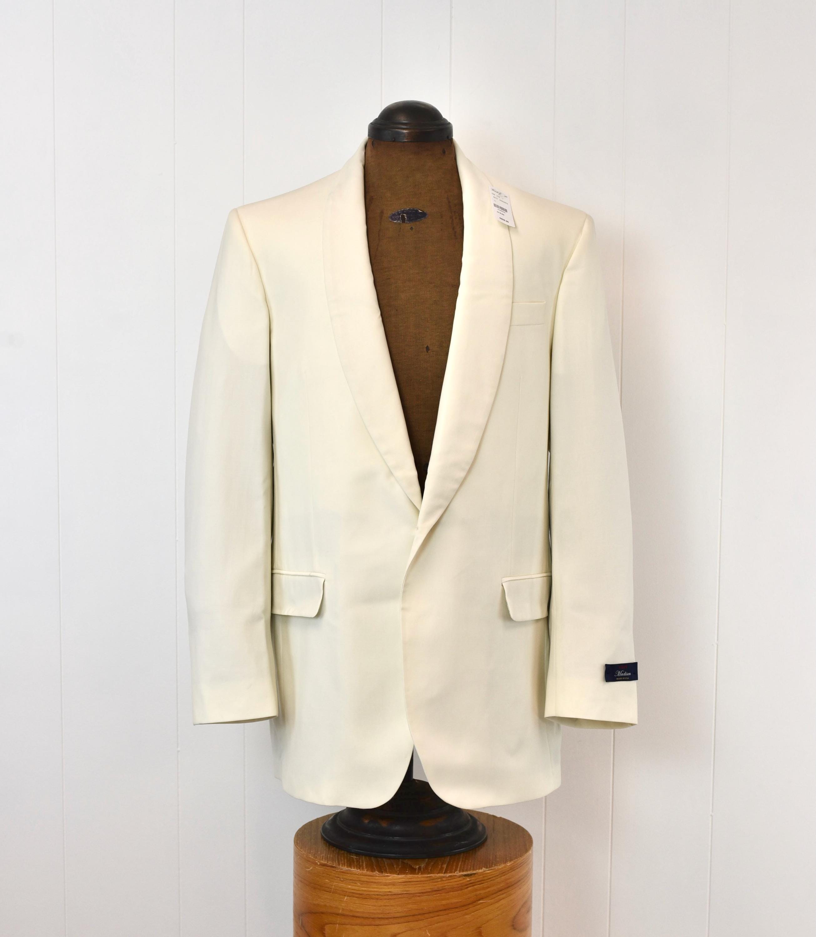 NOS Brooks Brothers 1818 Makers and Merchants Label White Wool