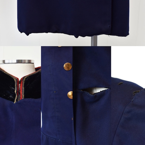 Antique Late 1800s German Military Blue Coat Jack… - image 9