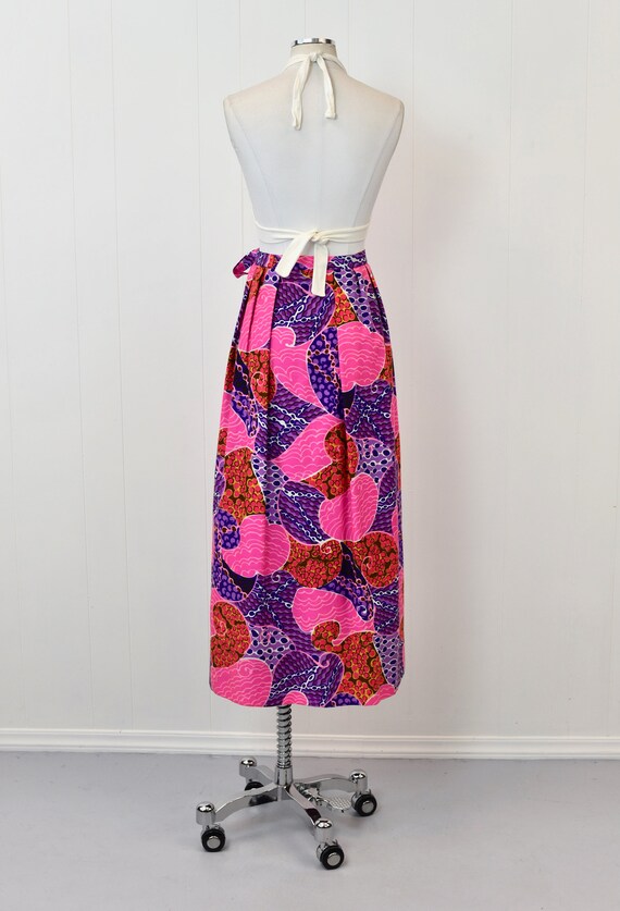 1960s/1970s Psychedelic Pink Purple Hawaiian Tiki… - image 6