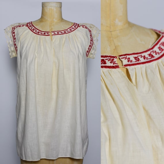 1930's Hungarian Hand Crocheted Blouse