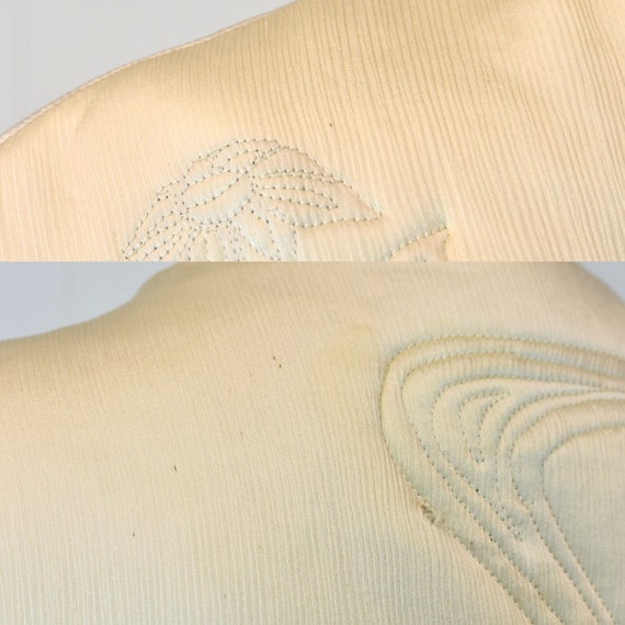 1970s Ronald Amey Couture Ivory Off White Silk Em… - image 9