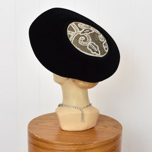 Jan Leslie Beaded Wool Hat Off White Designer‎ Cap 1990s Jan Leslie Hat - Etsy main image 2