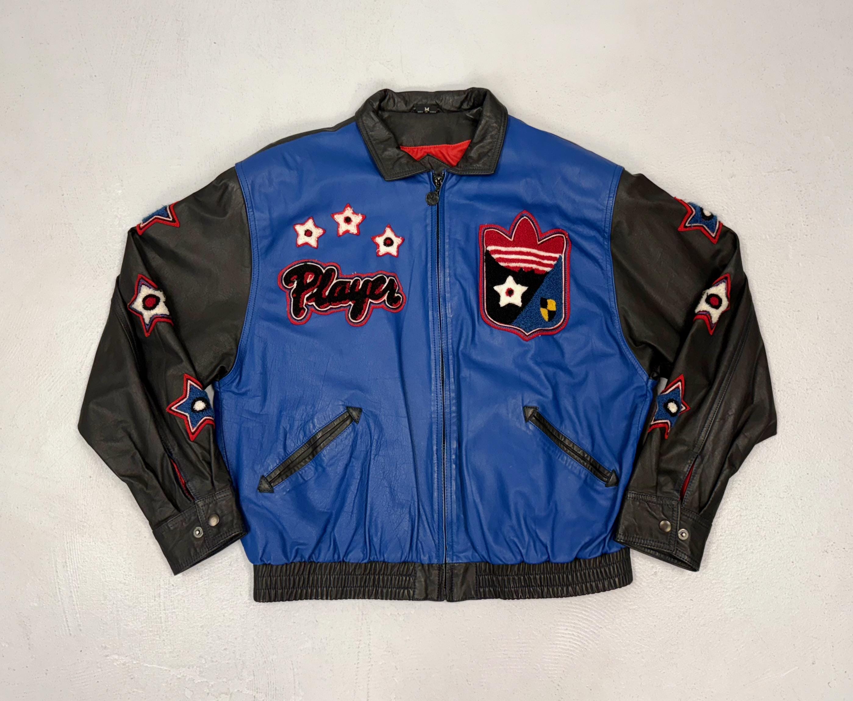 1980s Adidas Leather Best of Times Player Run DMC Black Blue