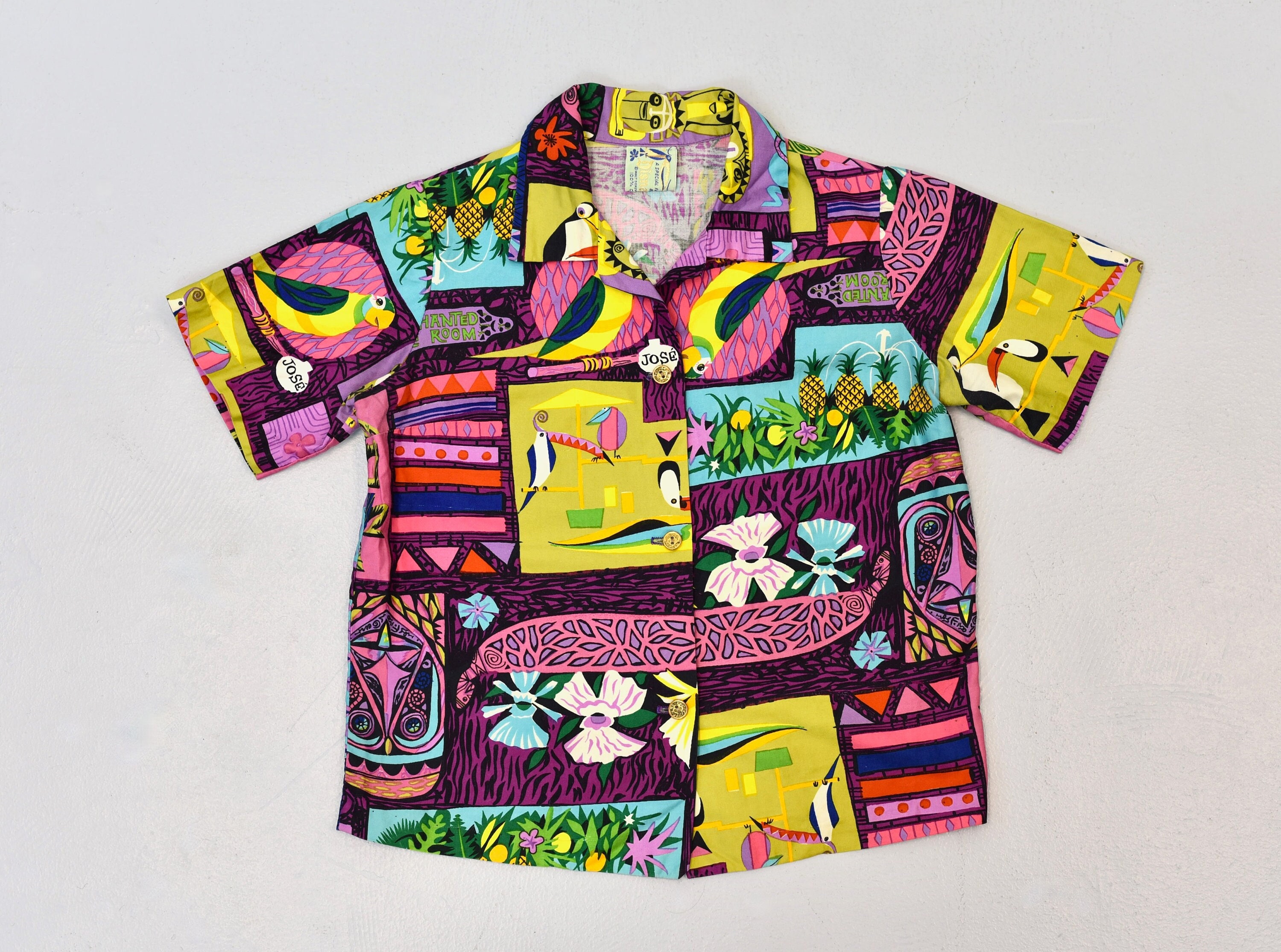 1950s Tiki Blouse - Etsy 1950s Tiki Blouse - Etsy