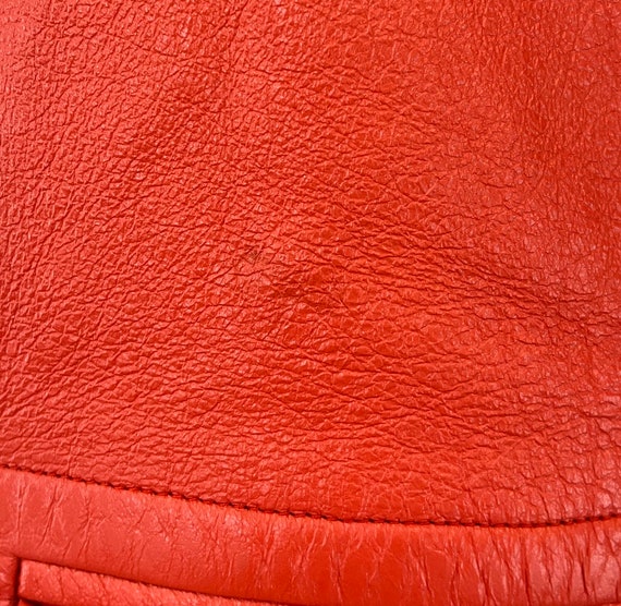 1960s Bonnie Cashin Sills Orange Coral Leather Wo… - image 10