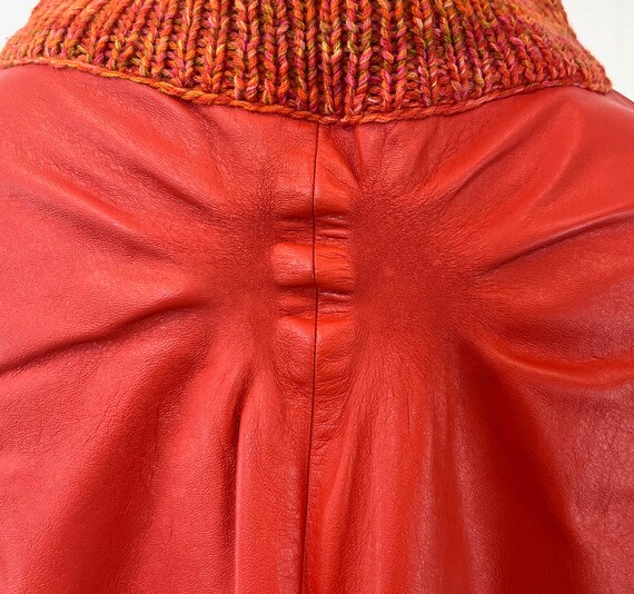 1960s Bonnie Cashin Sills Orange Coral Leather Wo… - image 7