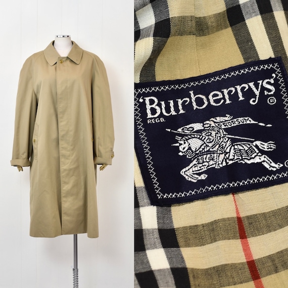 1980s Burberrys Tan Brown Classic Trench Coat Jacket … - Gem