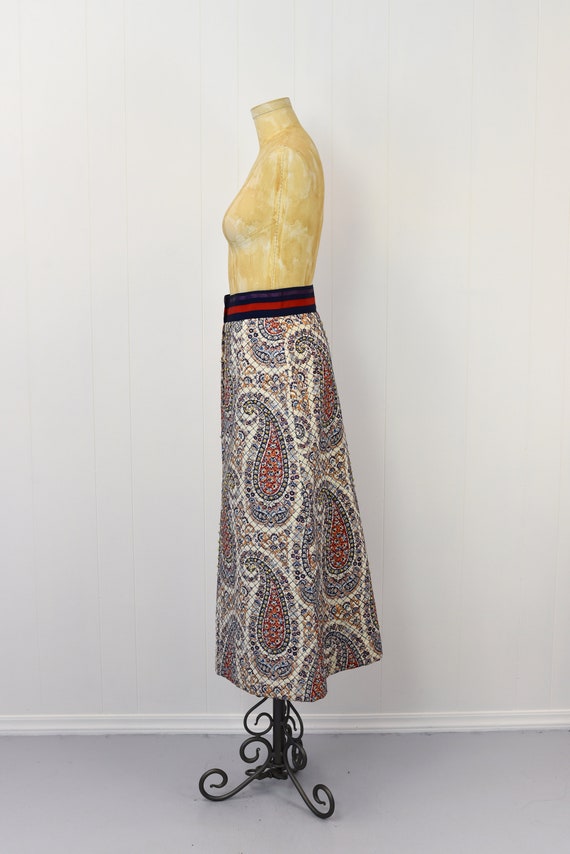 1970s Morton Myles Paisley Maxi Skirt - image 5