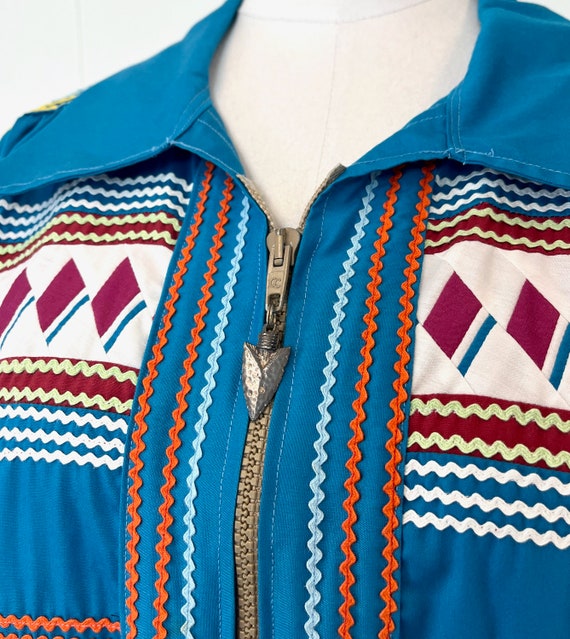 RARE 1980s Seminole Native American Patchwork Tur… - image 3