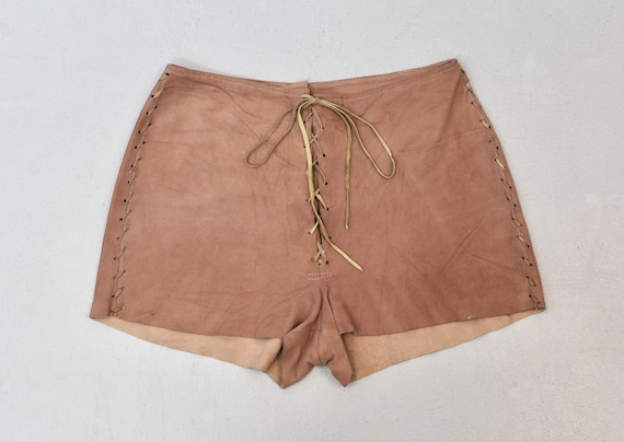 1970s Mauve Suede Leather Paprika Paris Lace Up B… - image 1