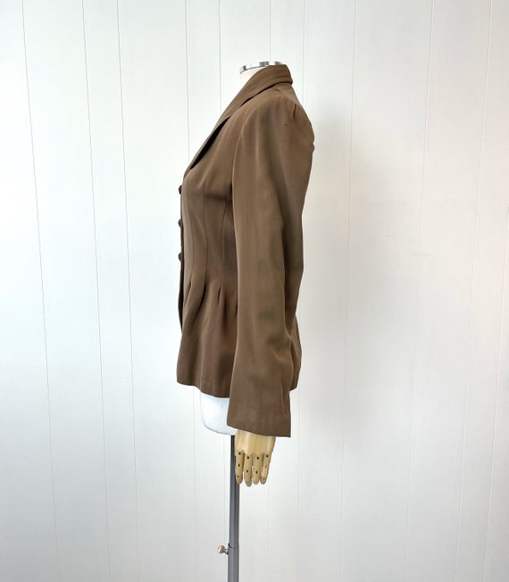 1940s/1950s Lilli Ann Brown Taupe Jacket Blazer S… - image 4