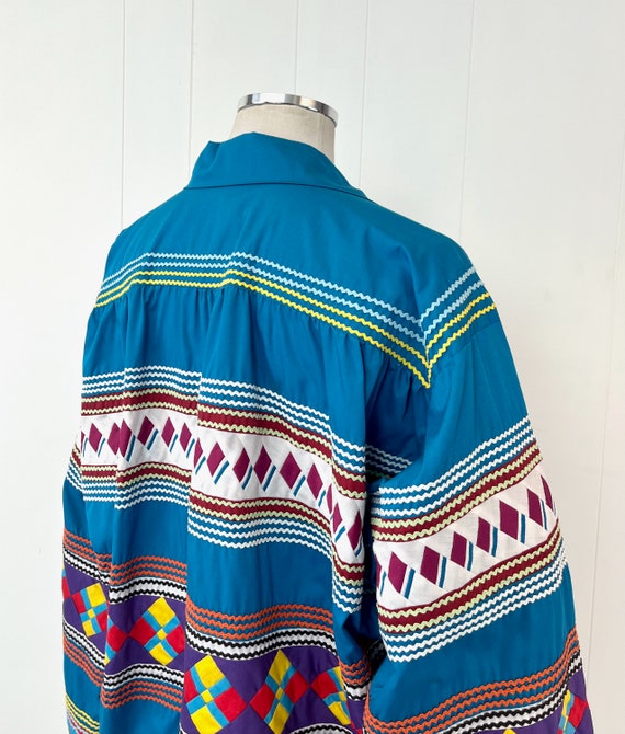 RARE 1980s Seminole Native American Patchwork Tur… - image 9